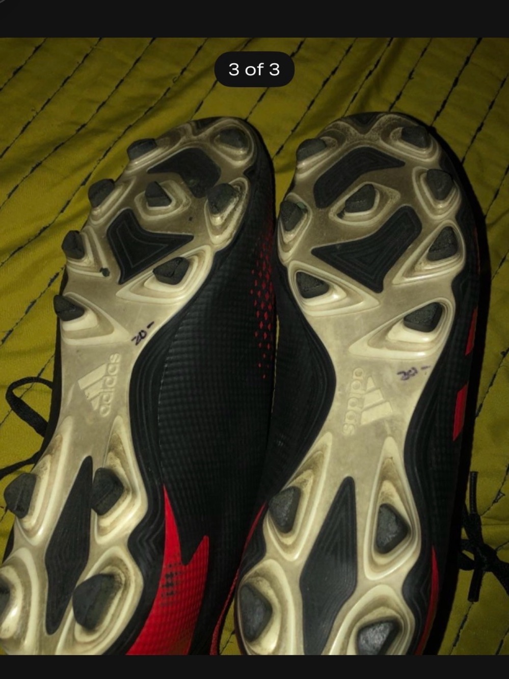 adidas Men’s Black & Red Soccer Cleats - Firm Ground